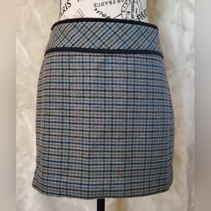 Outback Red Houndstooth Wool Blend Skirt sz 4
